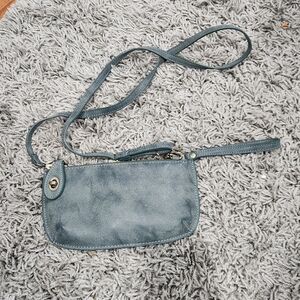 Stylish Blue Crossbody Bag/ Wristlet